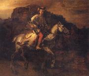 REMBRANDT Harmenszoon van Rijn The So called Polish Rider oil